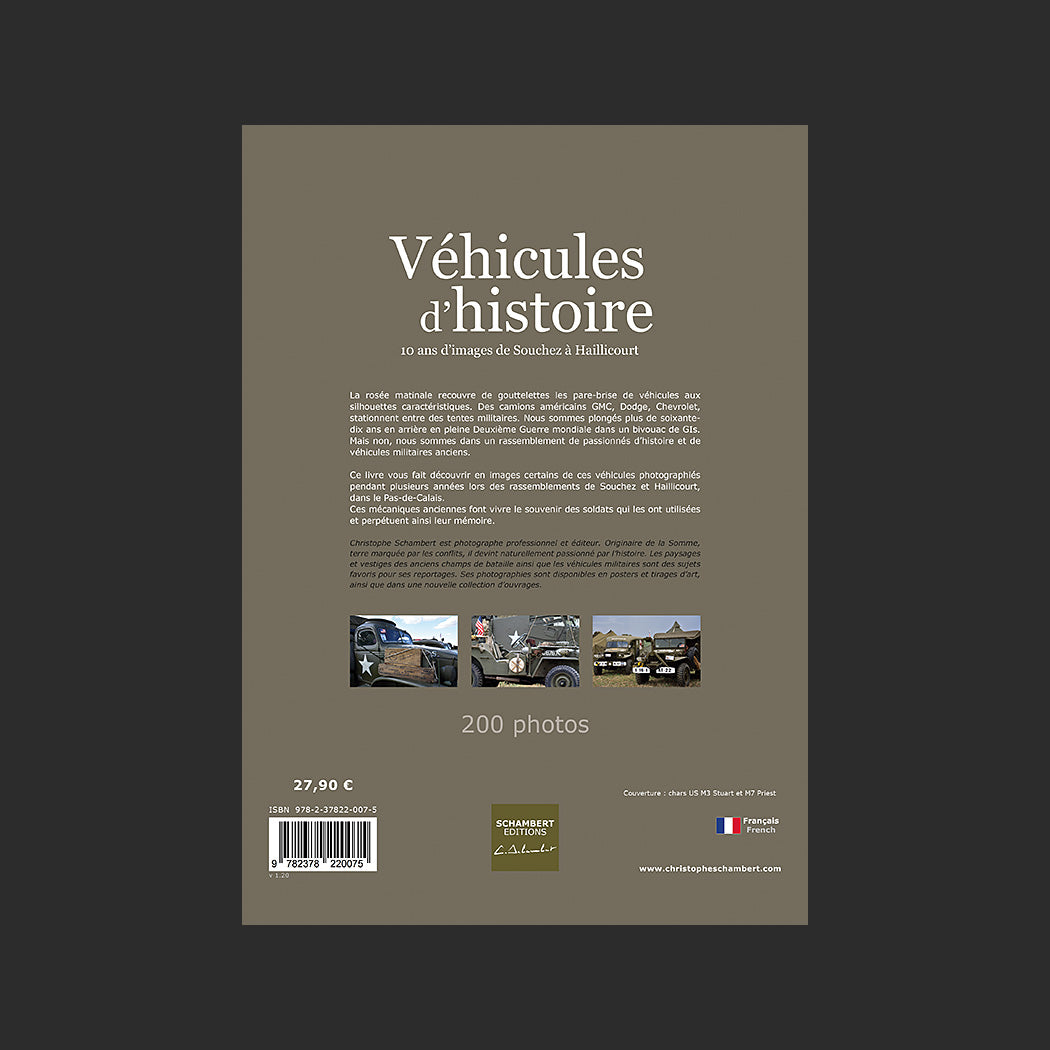 Livre photo Véhicules d'Histoire 10 ans d'images de Souchez à Haillicourt - Dos.