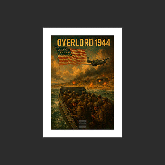 Affiche MP0002 Overlord 1944 Omaha Beach Débarquement de Normandie